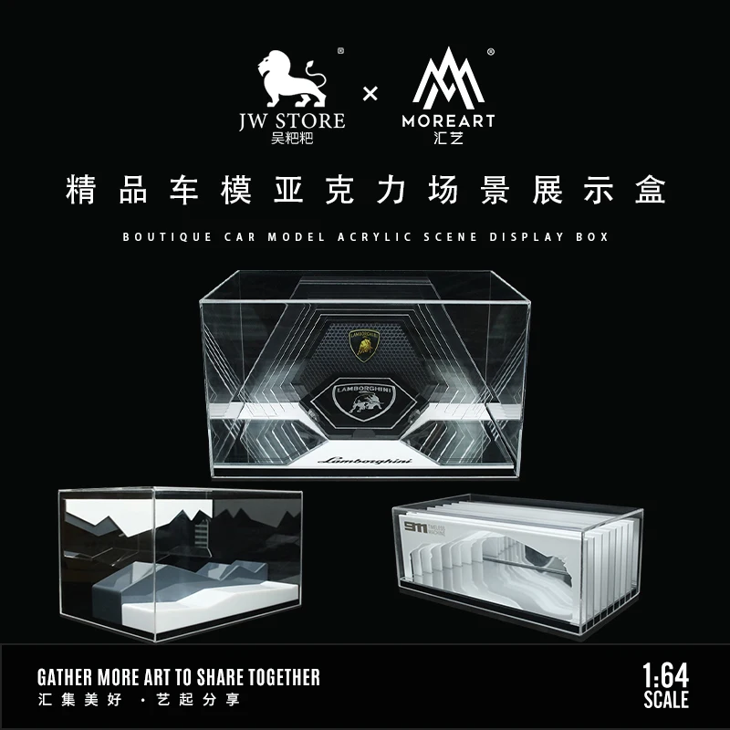 

1/64 Scale Diorama Car Model Scene Display Box Car Model Collection Acrylic Protective Case Gift Toy