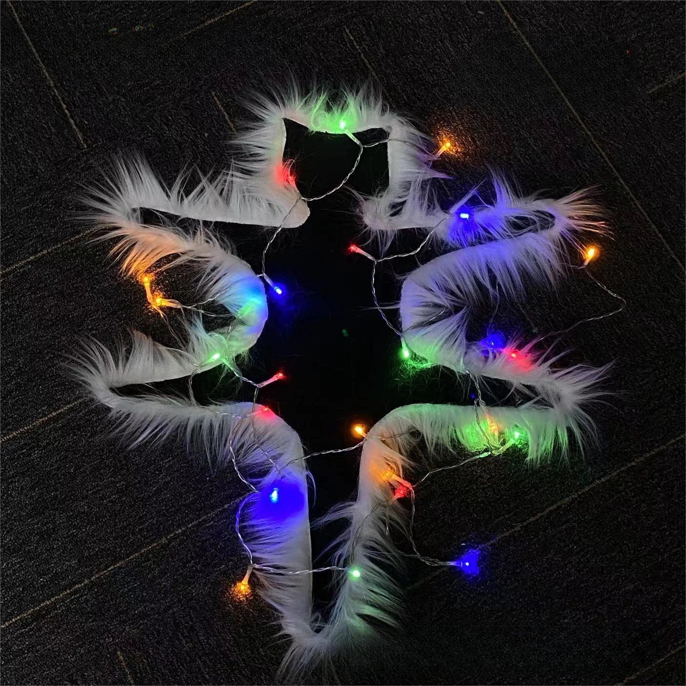 Fried Cat Rug Christmas Vacation Cat Area Rug LED Light Funny Christmas Lights Decoration Aunt Fried Pussycat Rug For Bedroom