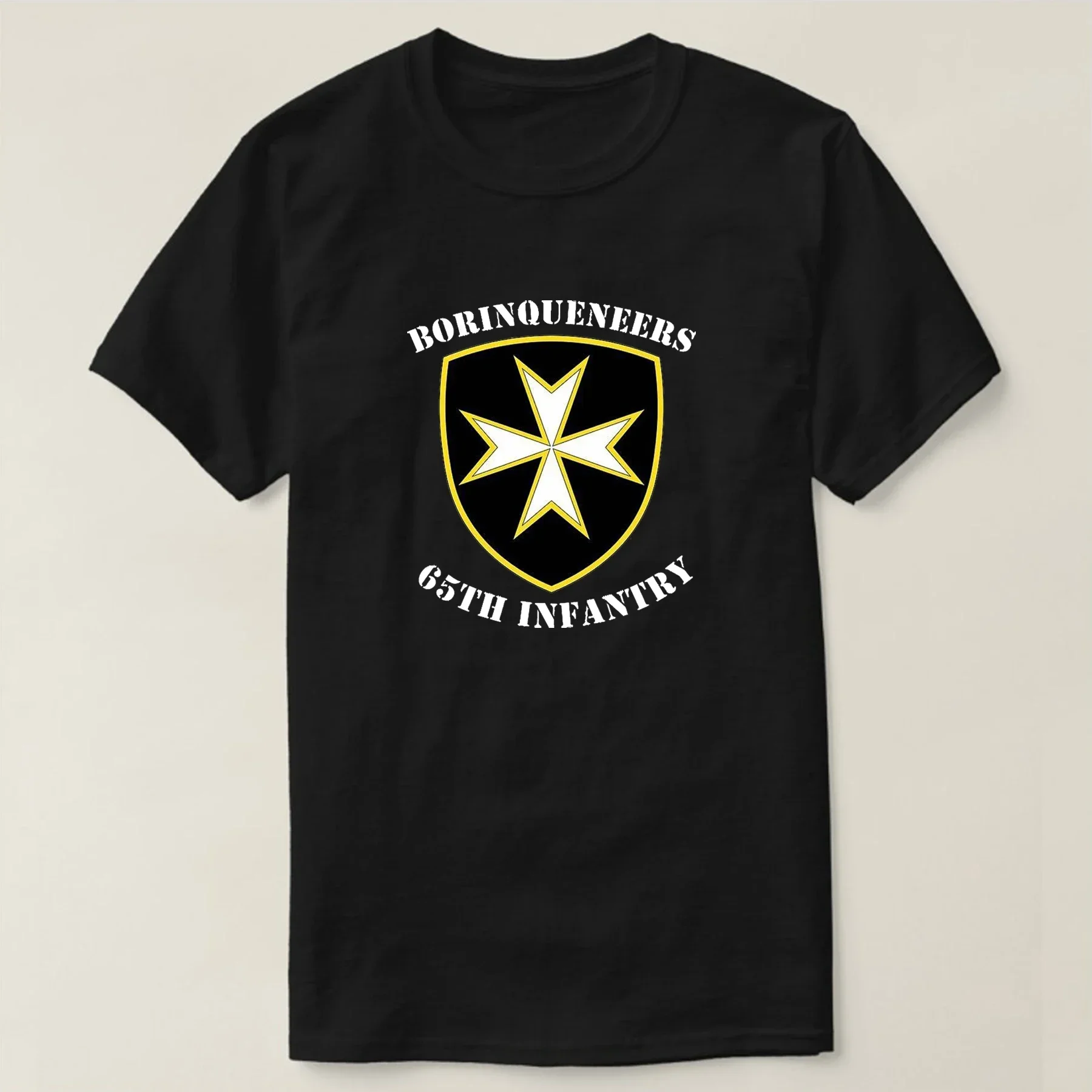 

Borinqueneers 65th Infantry Insignia T Shirt. Short Sleeve 100% Cotton Casual T-shirts Loose Top Size S-3XL