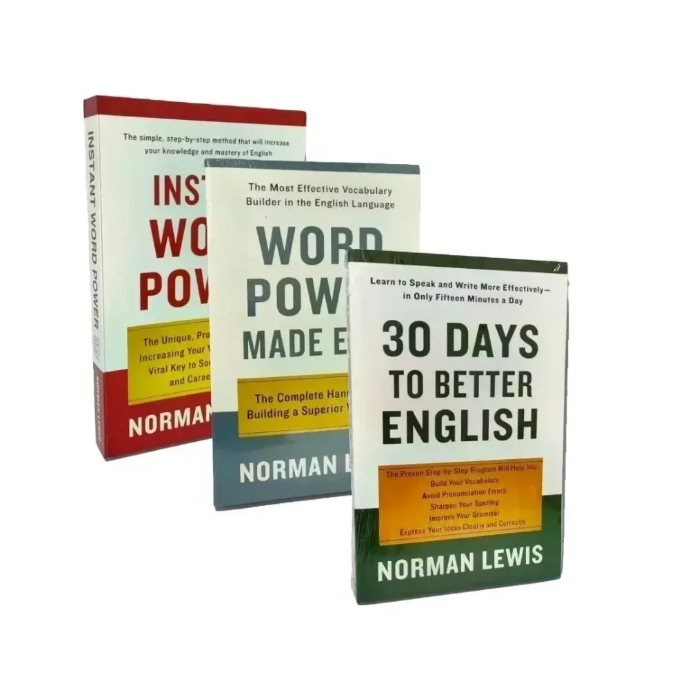

Word Power Made Easy / 30 Days To Better English / Instant Word Power By Norman Lewis Educational Learning English Book
