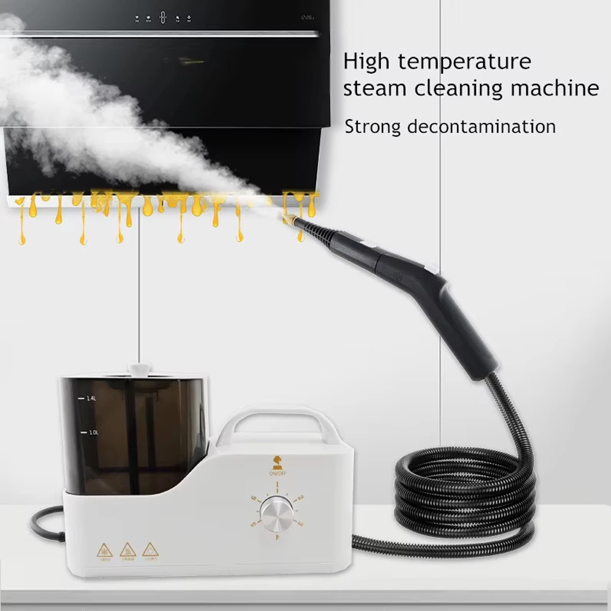 2600W Electric High Temperature and Pressure Steam Clean, 1.4L Large Capacity Water Tank, 6 - Speed Adjustable Pressure