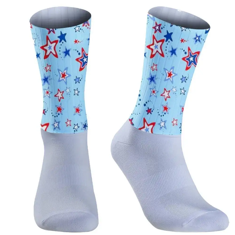 

Летние аэро велосипедные носки, силиконовые бесшовные строчки, рождественские дорожные велосипедные носки, носки для бега