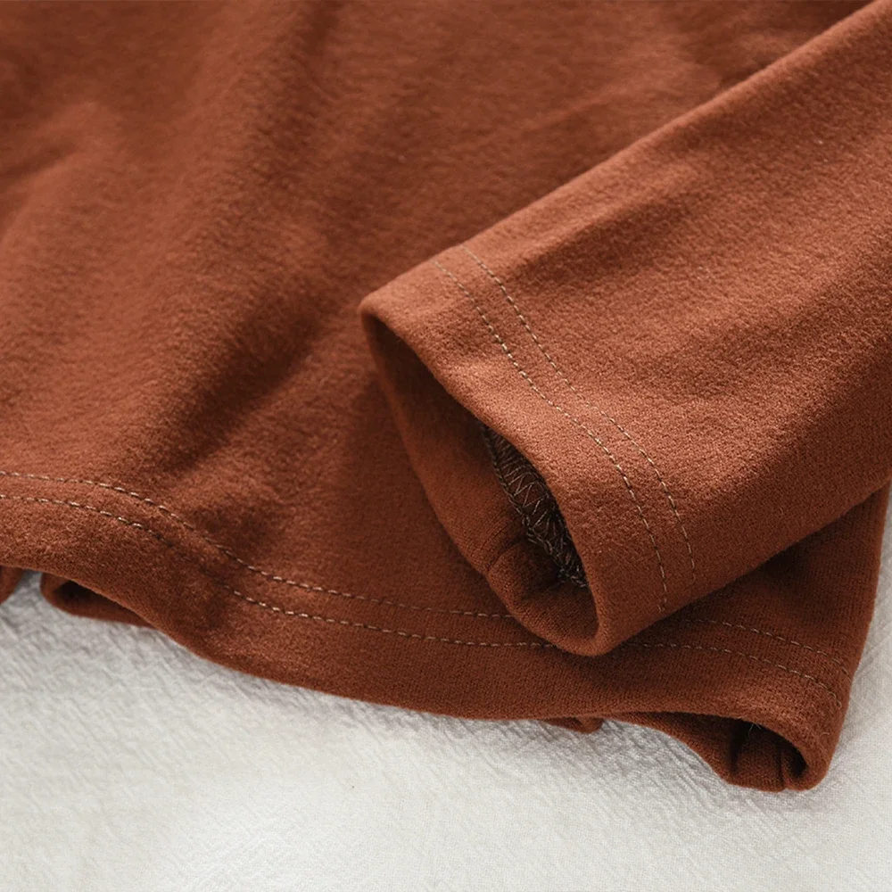 3-7 Jahre Alte Mädchen Herbst/Winter Retro-Kleidung Koreanische Version Khaki Teddy-Samt-Weste+Rock+Braunes Langarm-Unterhemd+Tasche – Detail 8