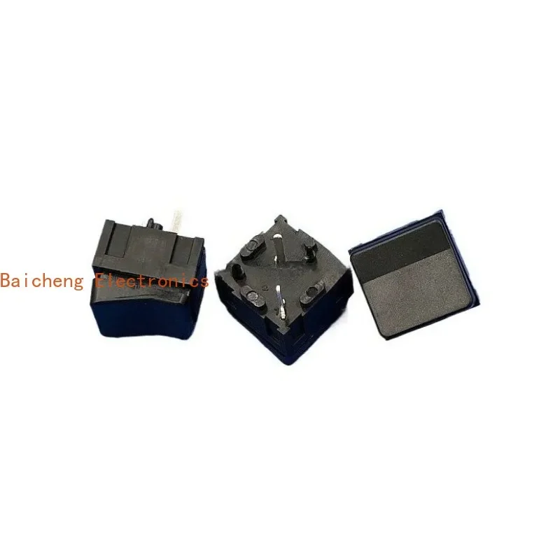 10PCS 12.5 * 12.5 straight insertion 2-pin square black button button with no lock, self popping reset, touch switch