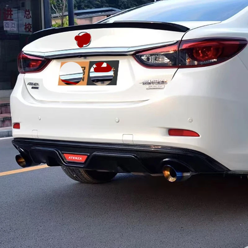 

Suitable for Mazda Atenza M4 with wing press rear trunk lid, spoiler, mudguard, carbon black sports modification parts 2014-2019