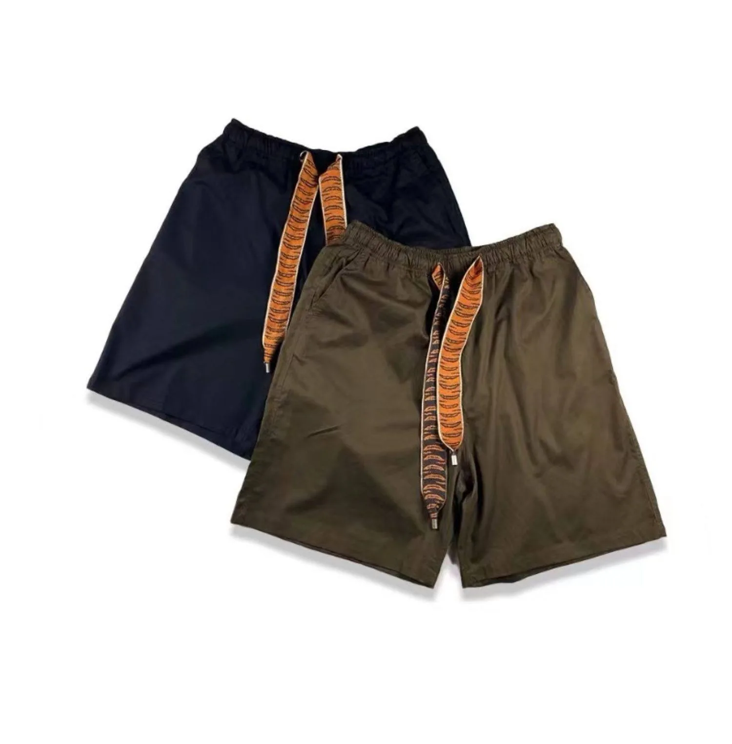 

21SS KAPITAL Hirata Kazuhiro Two Tone Tiger Pattern Weaving Cotton Breathable Men's and Women's Loose Casual Shorts