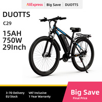 DUOTTS C29 Adult Electric Bike 50km/h 750W E-Mountain Bikes 48V 15Ah Battery Men's ebike 29 Inch Electric Bicycle