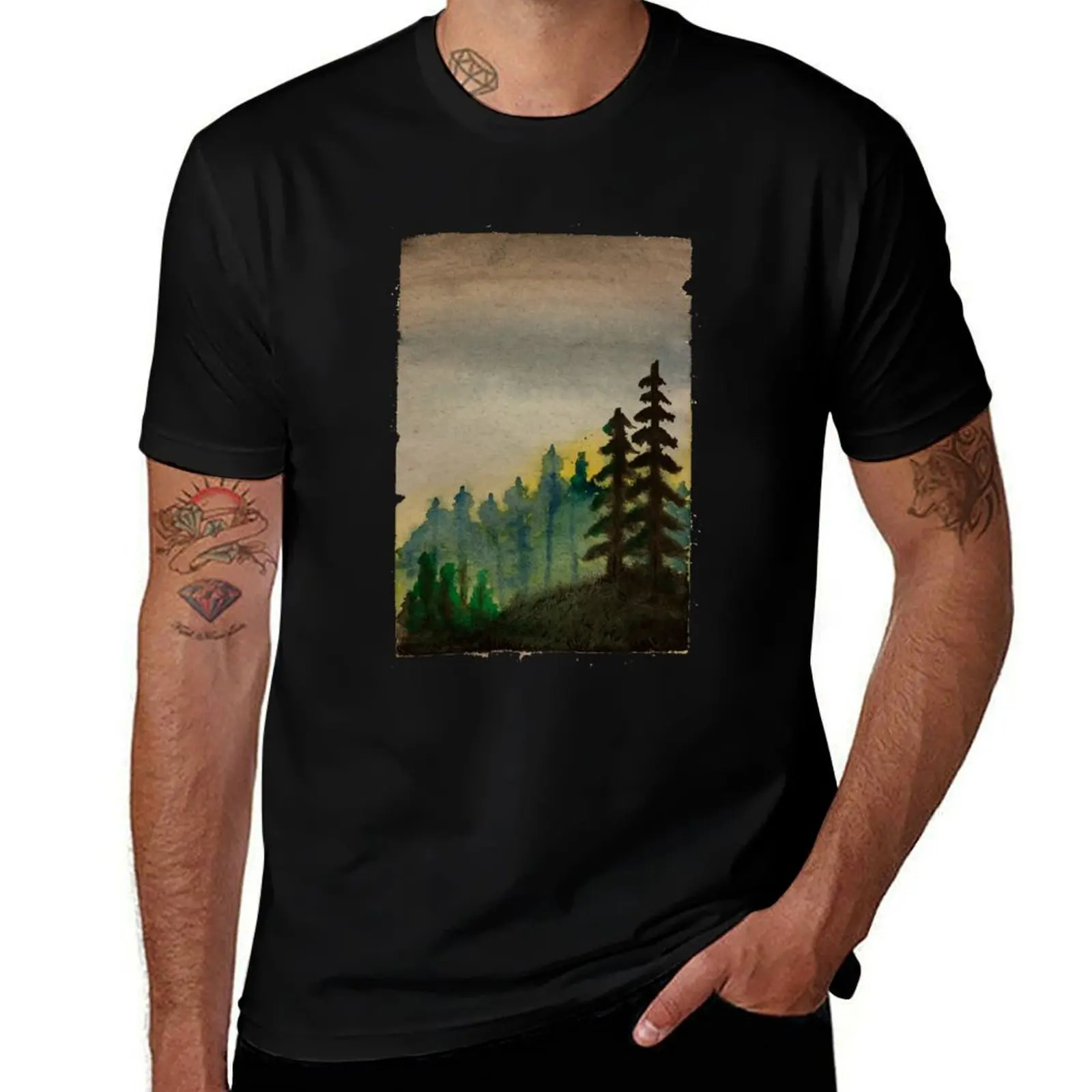 Forest T-Shirt Plus Size Lightweight Tee Shirt