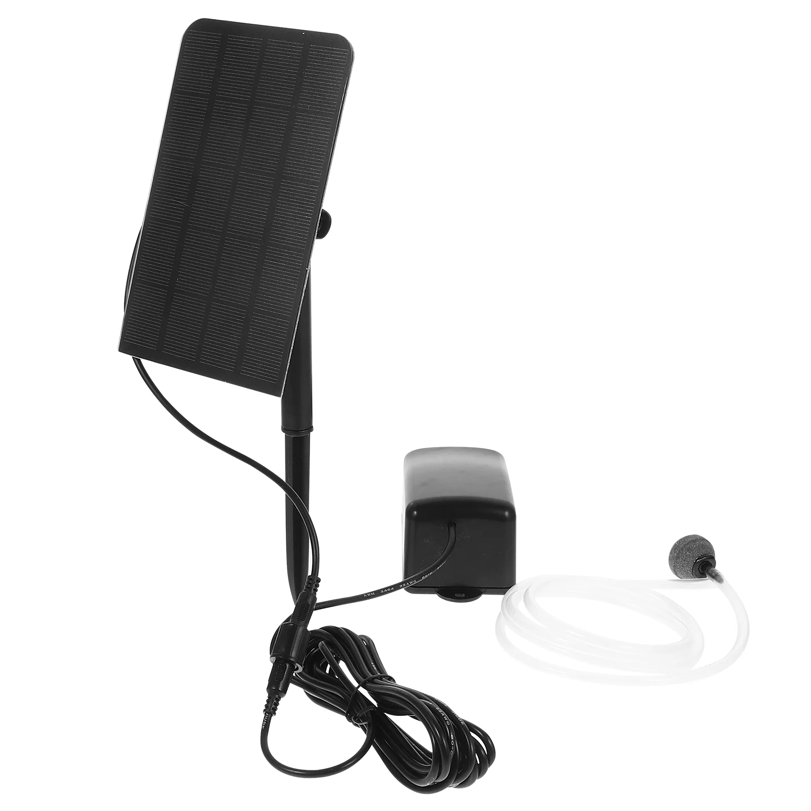 

Solar Oxygen Pump Powered Fish Pond Tank Accessory Portable Inverter Silicon Crystal Aerator