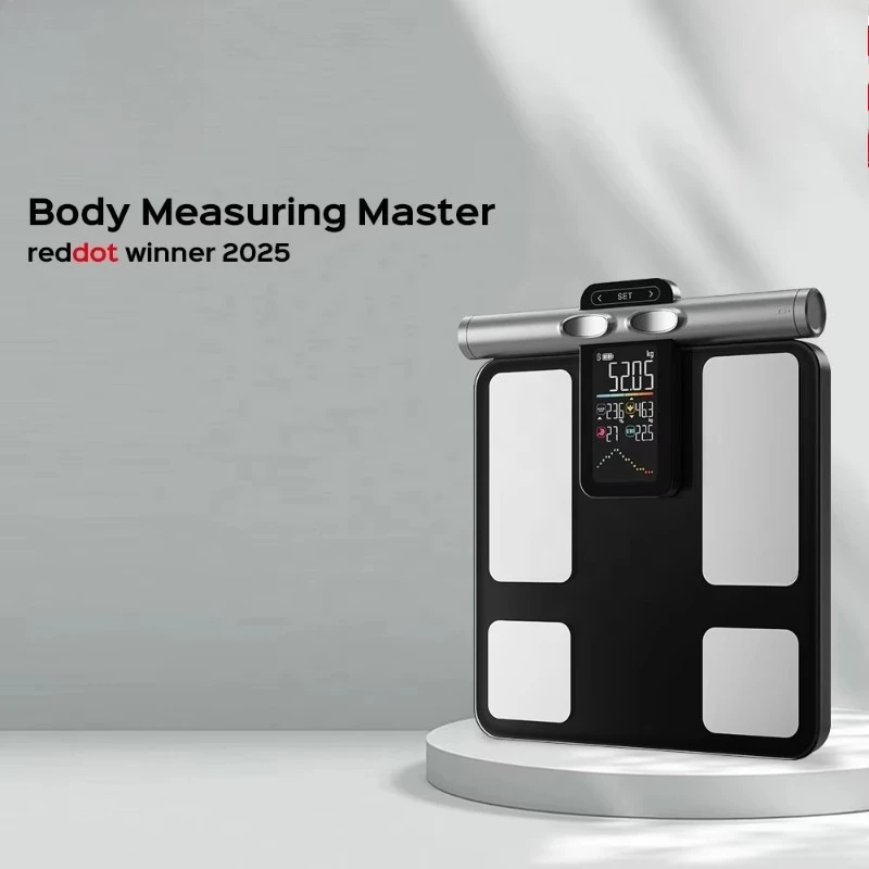 8-Electrode for ITO Digital Body Fat Scale with 180kg Capacity Bathroom Use High Precision Sensor & App Control
