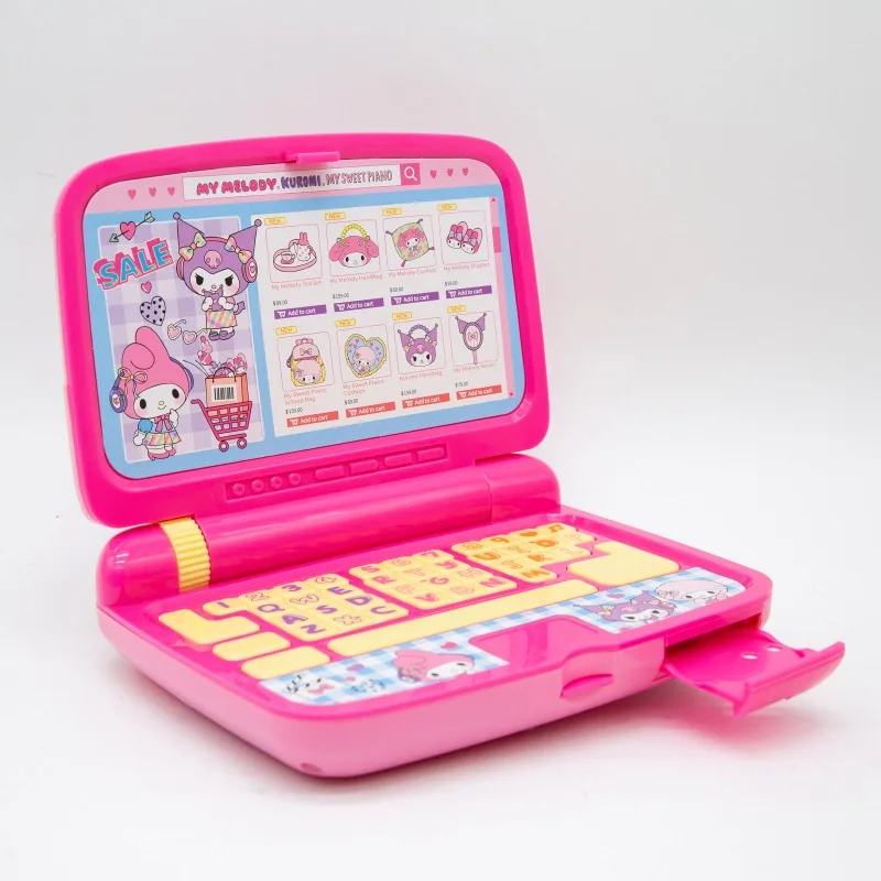 Sanrio My Melody Portable Computer Anime Figure Kuromi My Sweet Piano Emit Sound Toys Gifts for Children