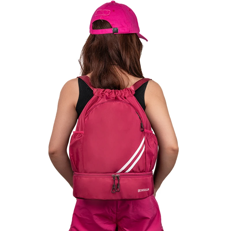 男性と女性のための巾着フィットネスバックパック、バスケットボールのジムバッグ、旅行、収納バッグ、トレーニング、サッカー、サッカー、スポーツ、アウトドア