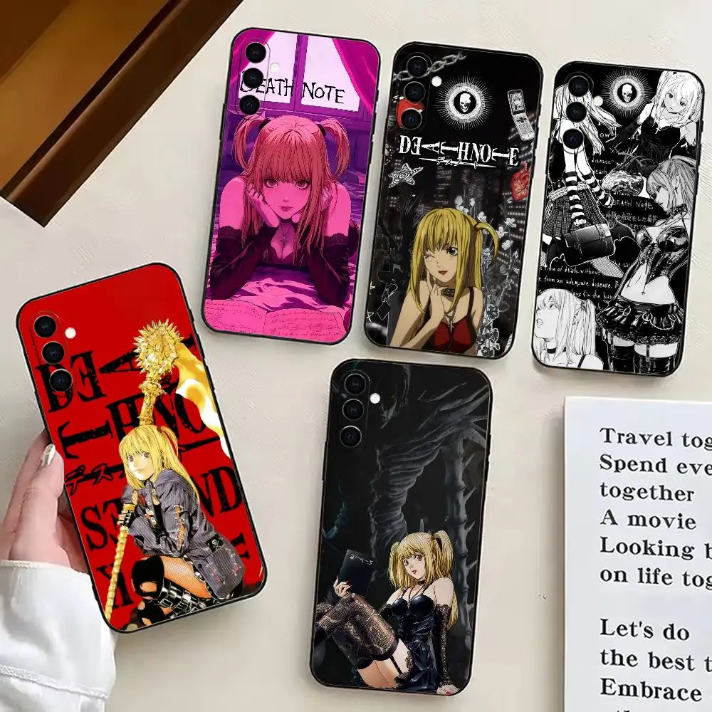 D-Death N-NoteS M-MisaS A-Amane-MA Handyhülle für Samsung Galaxy A73, A72, A71, A70, A53, A52, A51, andere weiche schwarze Hülle