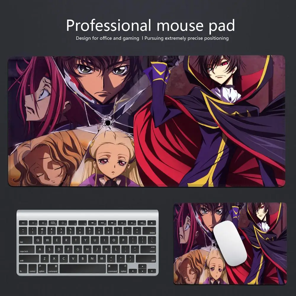 Mouse Pad Desk Mouse Pad Cute HD Geass Desk Pad Extended Gaming Keyboard Mats Code Large 100x50cm XXL Gamer Mousepad