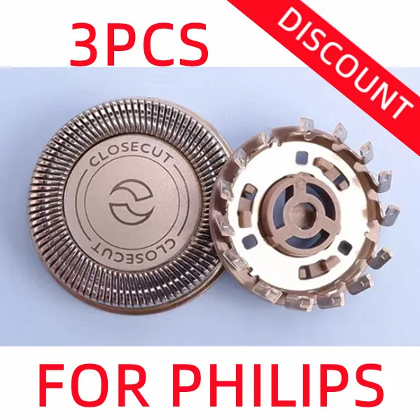 For Philips Norelco HQ30 HQ320 HQ55 HQ362 HQ6900 HQ46 HS708 HS970 3pcs Replacement Shaver Head Razor Shaving Head Blade Cutter