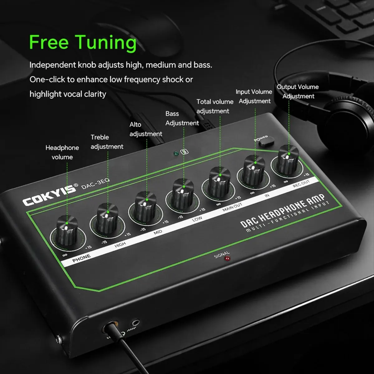 ▶✔▃ac658-headphone-amplifier-low-noise-mobile-phone-direct-connection-sound-card-bluetooth-gaming-headphone-amplifier-us-plug