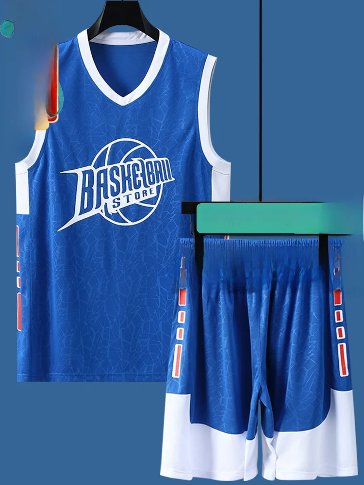 

plus Size Men's Sportswear Baskeall orm Breathable Summer Casual Outfit Svel Top And Five-Quarter Pants Set