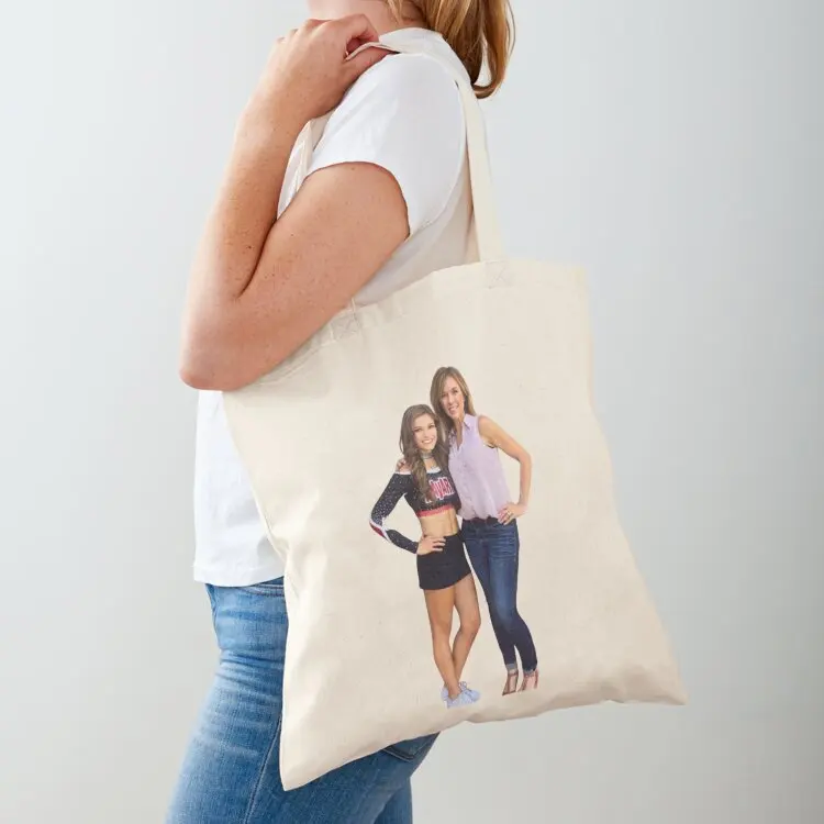 

Monica and Morgan from Navarro cheer team Tote Bag eco pack canvas tote bag Custom bag tote bags men