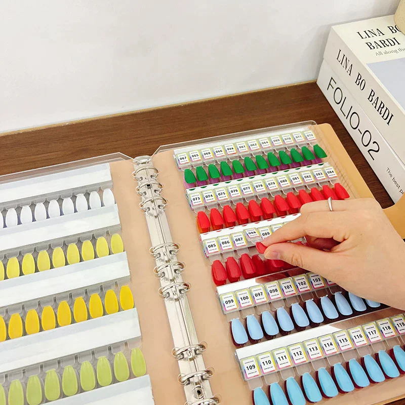 Color Palette Magnetic Acrylic Color Card Book Nail Polish Glue Sample Display Tool Nail Wearing Style Sample Display Board Nail