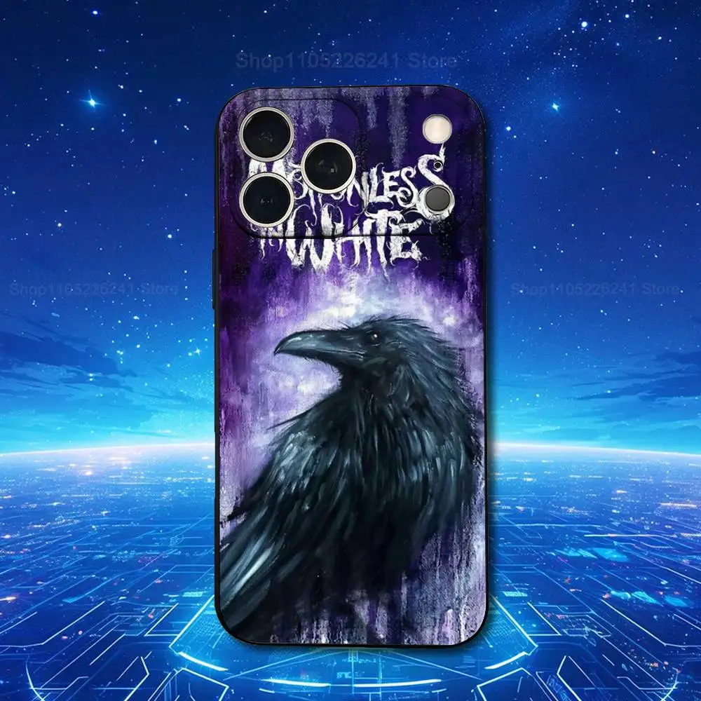 باند M-Motionless باللون الأبيض لهاتف iPhone 13,16,11,14,17,12,15,Plus,Pro Max,XS,X,XR,SE,Mini,8,7,Phone Case Soft Silicone Black