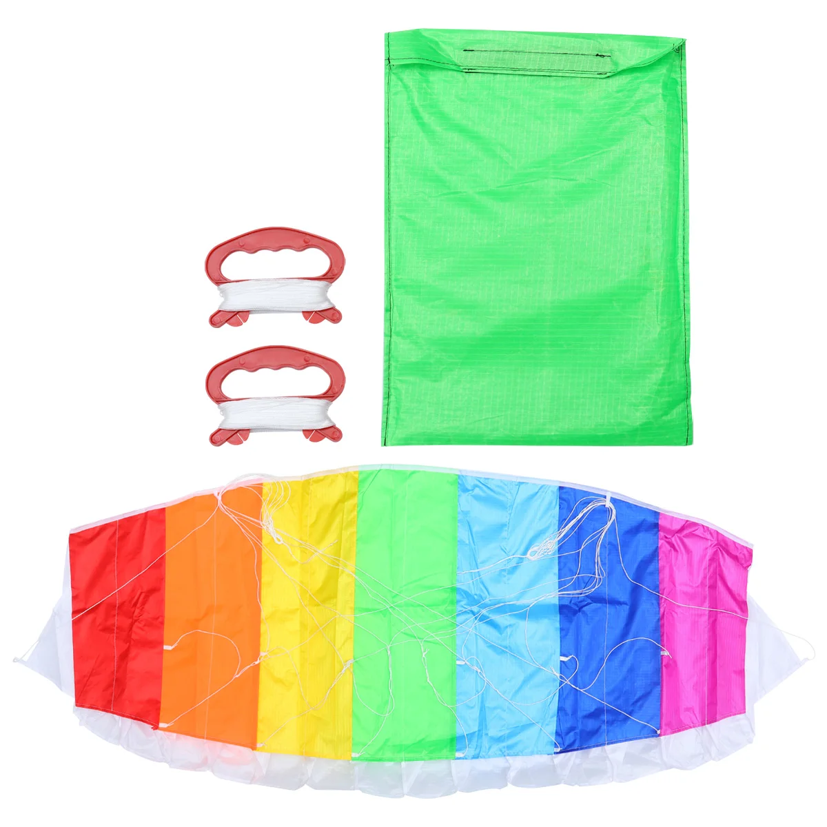 Paraguas de arcoíris, juguetes para cometas, accesorios para exteriores para niños, tela voladora divertida y creativa para niños