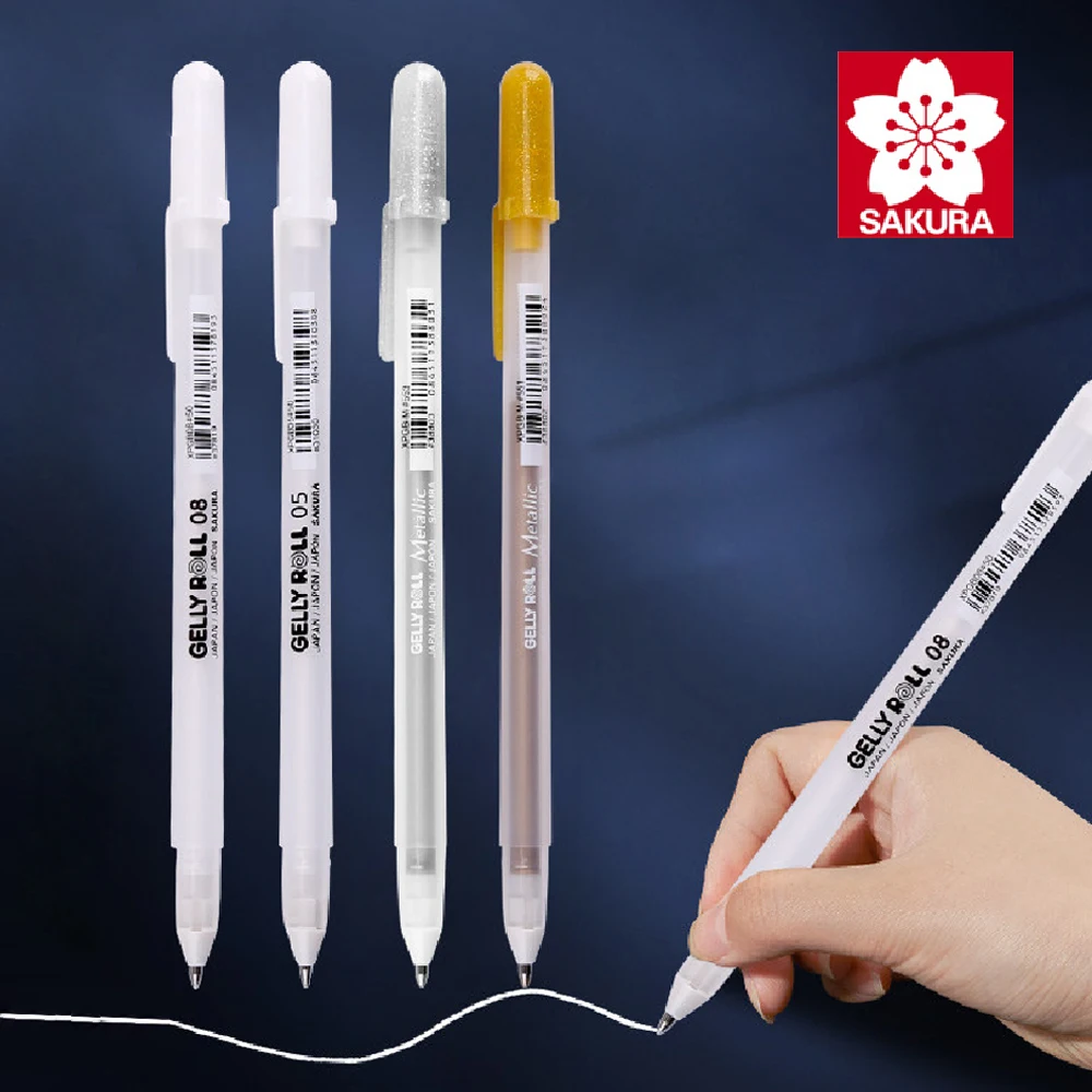Japan Sakura Gelly Roll Highlight Gelstift mit Feiner Spitze Weißer Marker für Skizzen Manga Comic Stift für Schüler Kinder Zeichnen Kunst Schreibwaren