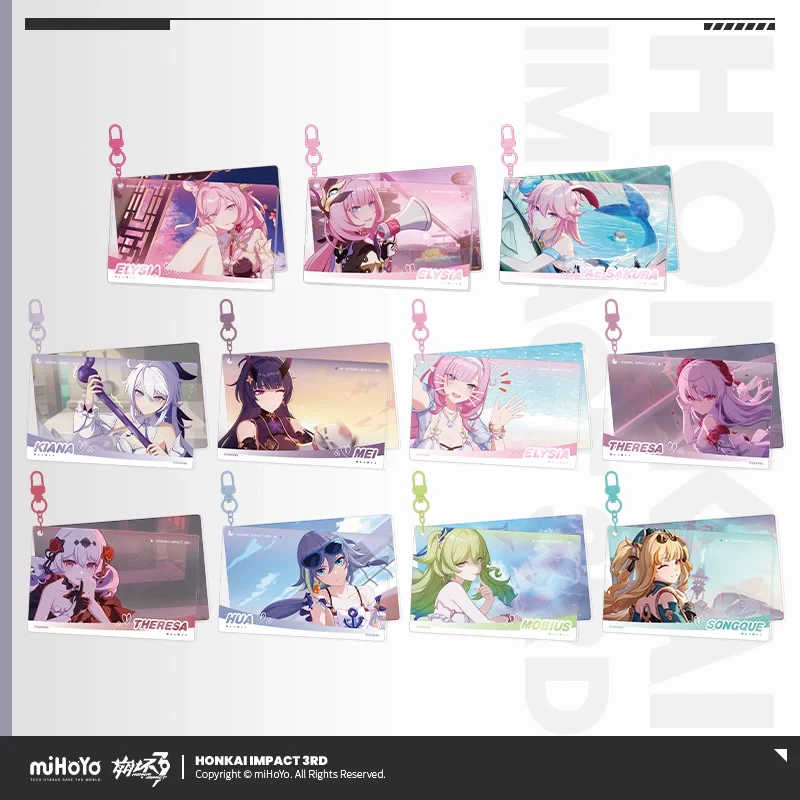 

Sunsyea Honkai Impact 3rd Official Merch miHoYo Original CG Theme Series Acrylic Pendant Keychain Elysia Mobius Kiana