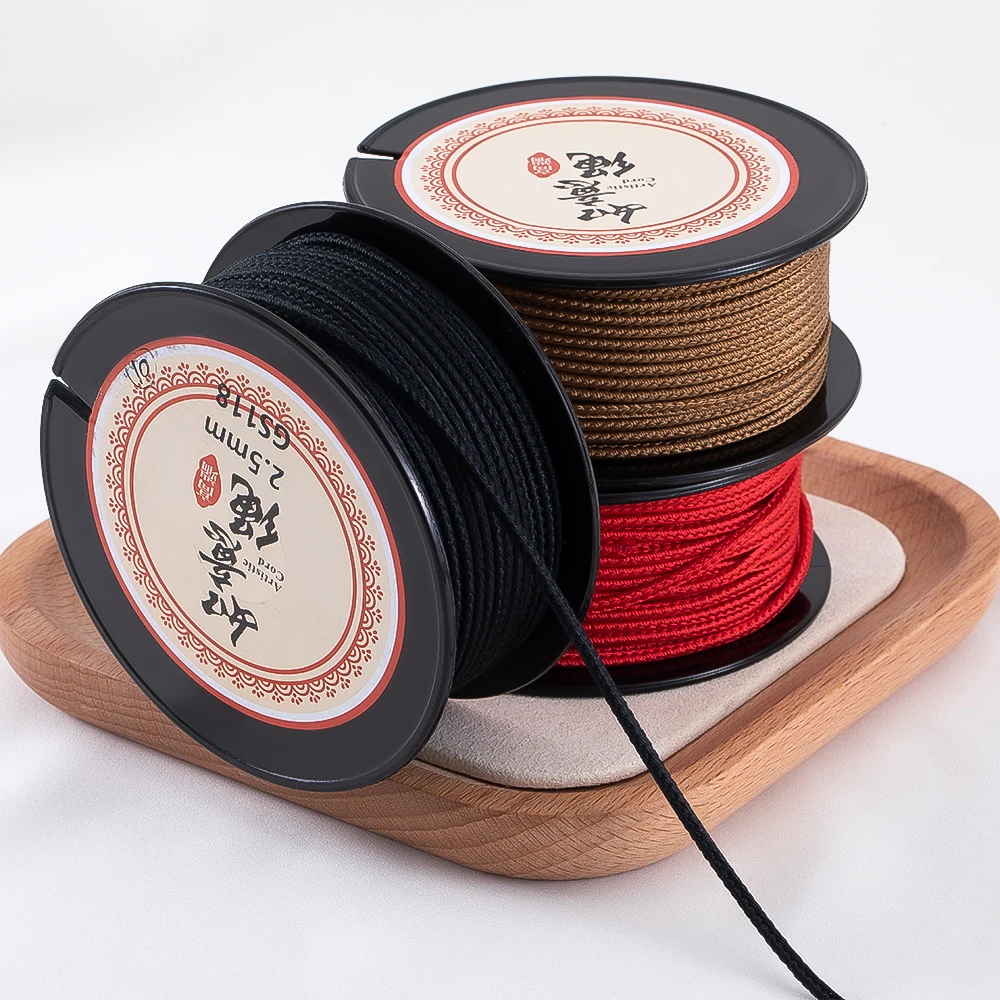 10Meter/Roll 2.5mm Cotton Thread Cord Chinese Knot Bracelet Braided String for DIY Tassel Beading String Jewelry Making Material view 3