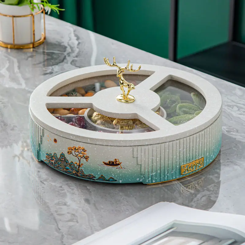 

New fruit plate, living room home light luxury, high-end creative dried fruit box Internet celebrity snack plate
