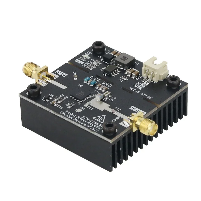 SZM2166 RF Power Amplifier 2.4GHz 2W 33dBm 8-23V DC Wide Voltage Input for Signal Amplification