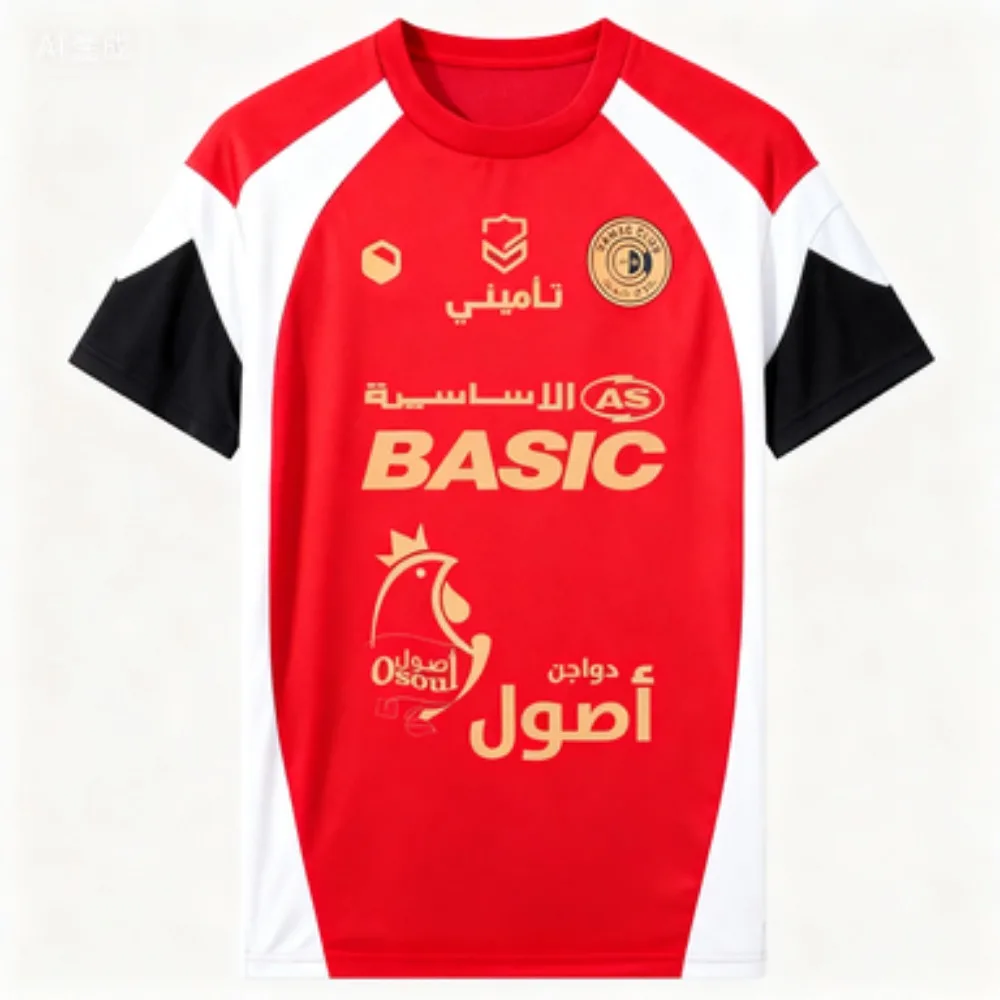 صيف جديد وصول نمط Damac FC بعيدا جيرسي ، الرجال والنساء الرياضة الراحة تي شيرت ، ممارسة اليومية ثلاثية الأبعاد موضة تي شيرت