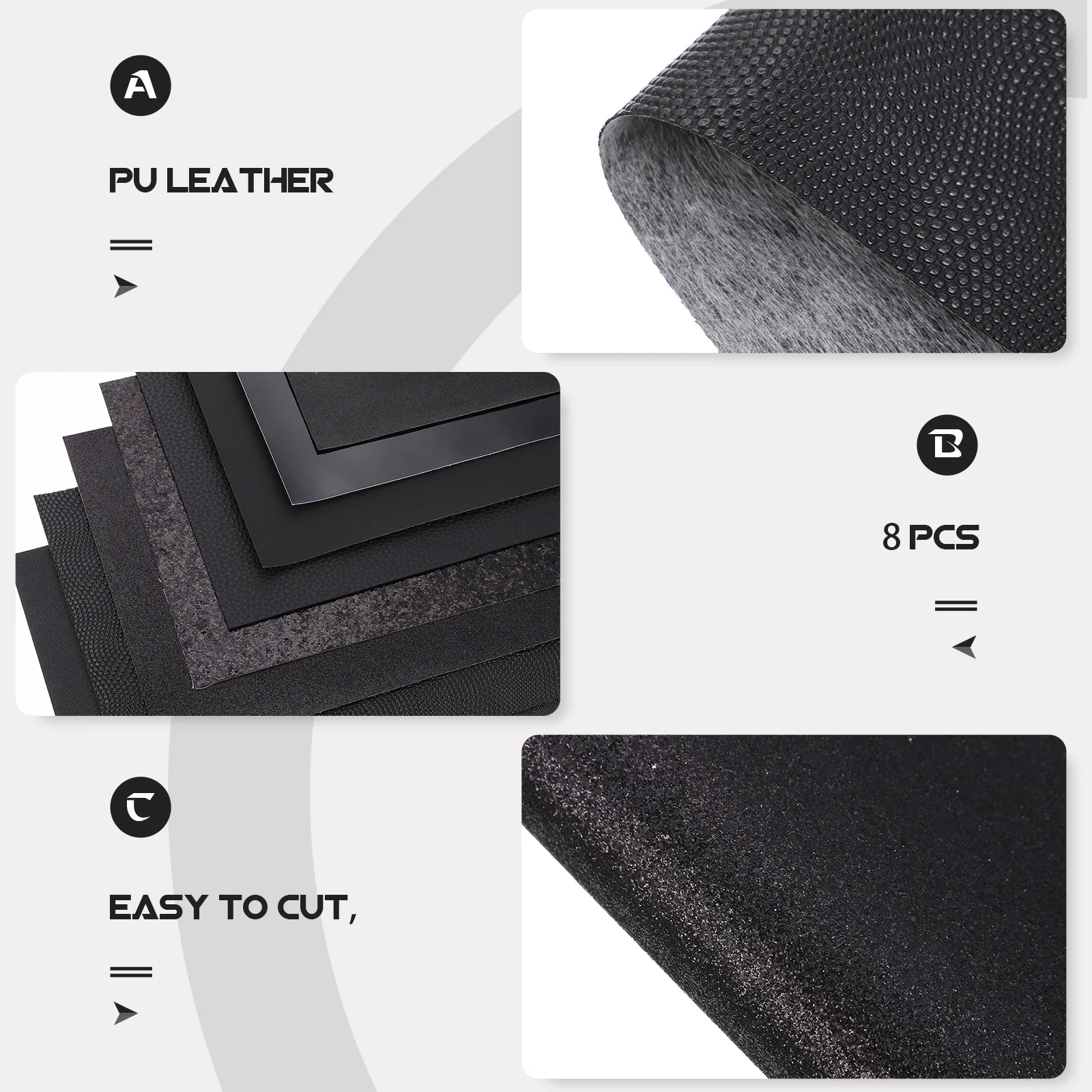 

8Pcs Artificial Sheet Set for Bow Making Sewing Crafts Decorative Fabric DIY Projects Gift for Craft Lovers