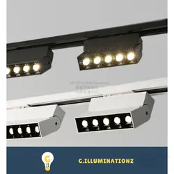 LED Track Light 10W 20W Ceilling Spot Lights COB Aluminium Home Rail Lighting Light System Kitchen Adjustable Track Grille Lamp