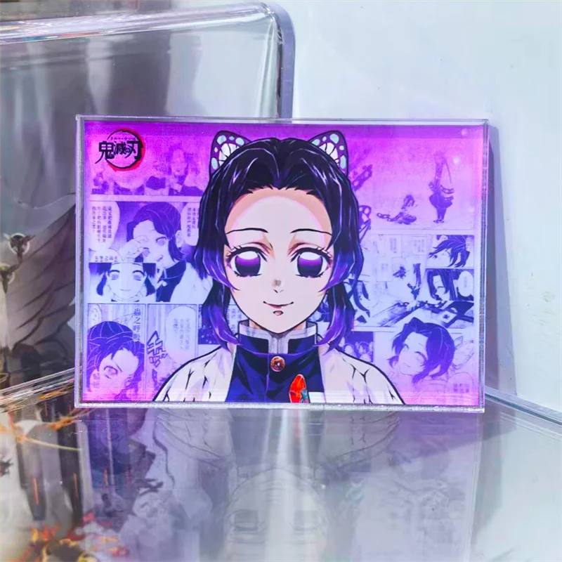 Demon slayer: kimetsu no yaiba kochou shinobu tomioka giyuu cosplay suporte modelo placa ornamento acrílico acessórios de mesa prop