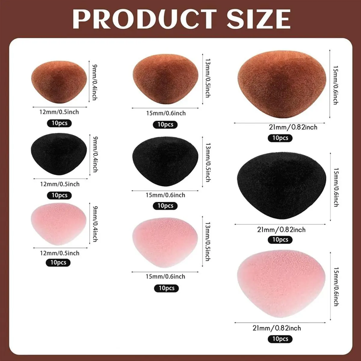 A71Z 90 Uds narices de seguridad para Amigurumi narices de seguridad de plástico para animales de peluche muñeca narices de ganchillo con arandelas para manualidades