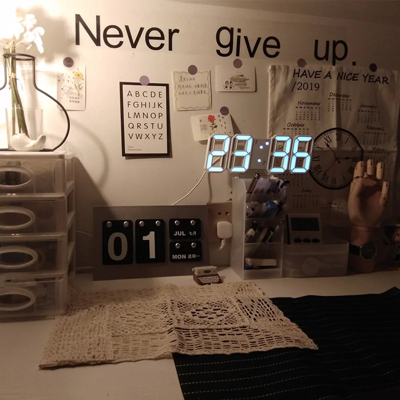 Xiaomi Mijia Youpin-relojes digitales con alarma, reloj colgante de pared, despertador, reloj de mesa, calendario, termómetro, relojes digitales electrónicos