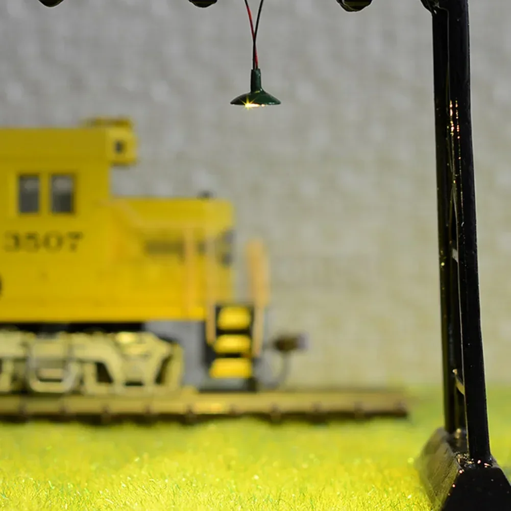 10Pcs Miniature Wall Lamppost Street Light Model Railway Train Lamp Led Ceiling Lights Suitable Oo/ho Scale For Diorama