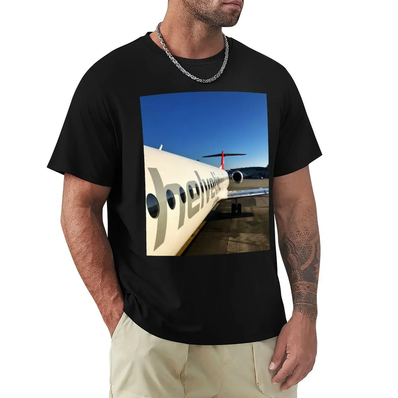 

Fokker 100 T-Shirt korean fashion anime stuff summer top men graphic t shirts