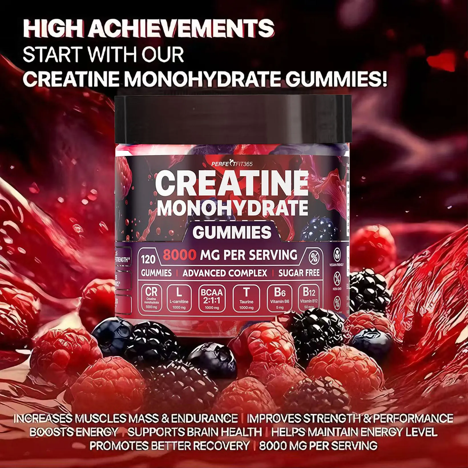 

Two tone creatine gummies promote cardiovascular health improve energy metabolism alleviate fatigue enhance exercise performance