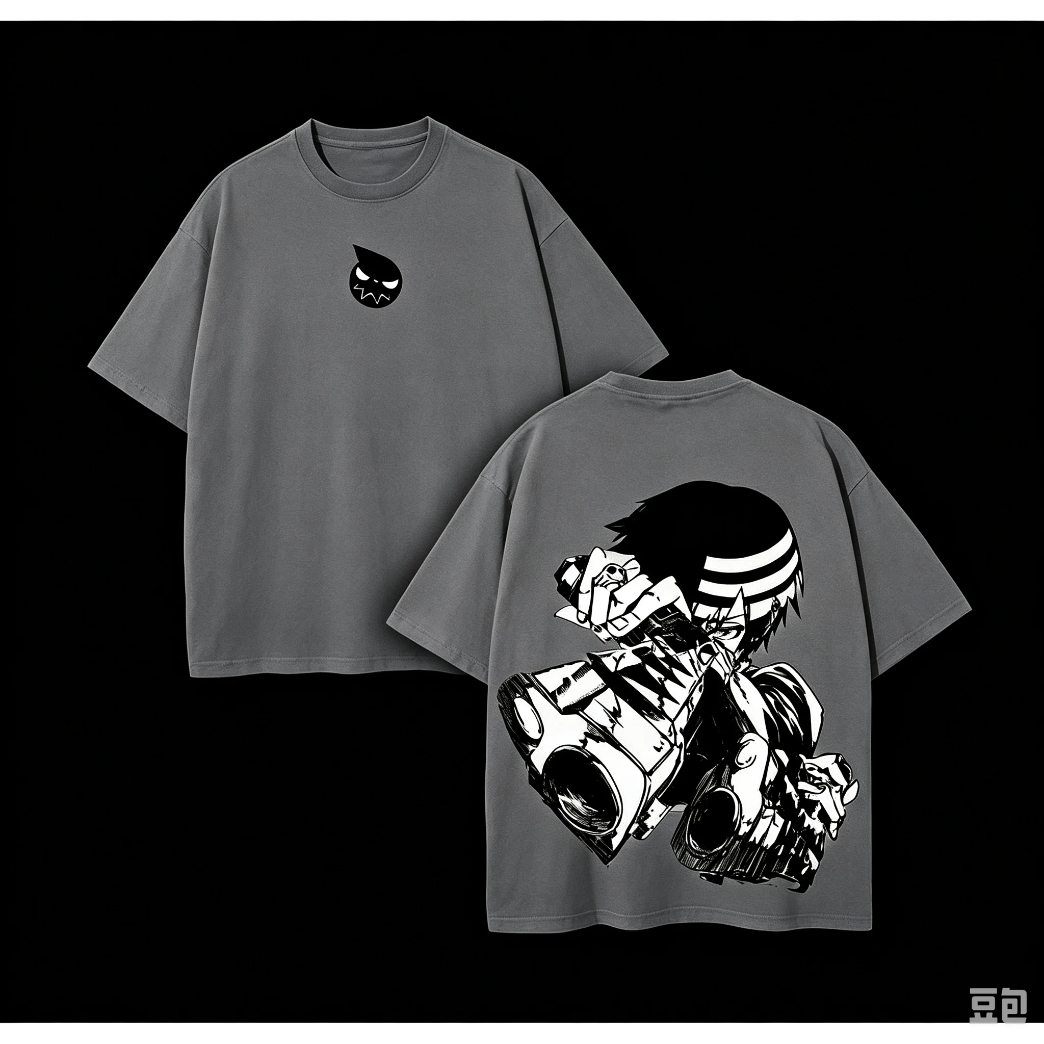 Anime Soul Eater Death The Kid T-Shirt, Unisex, Oversized, Rundhalsausschnitt, Kurzarm, Sommer-Streetwear, Oversized-Baumwoll-Oberteile – Detail 3