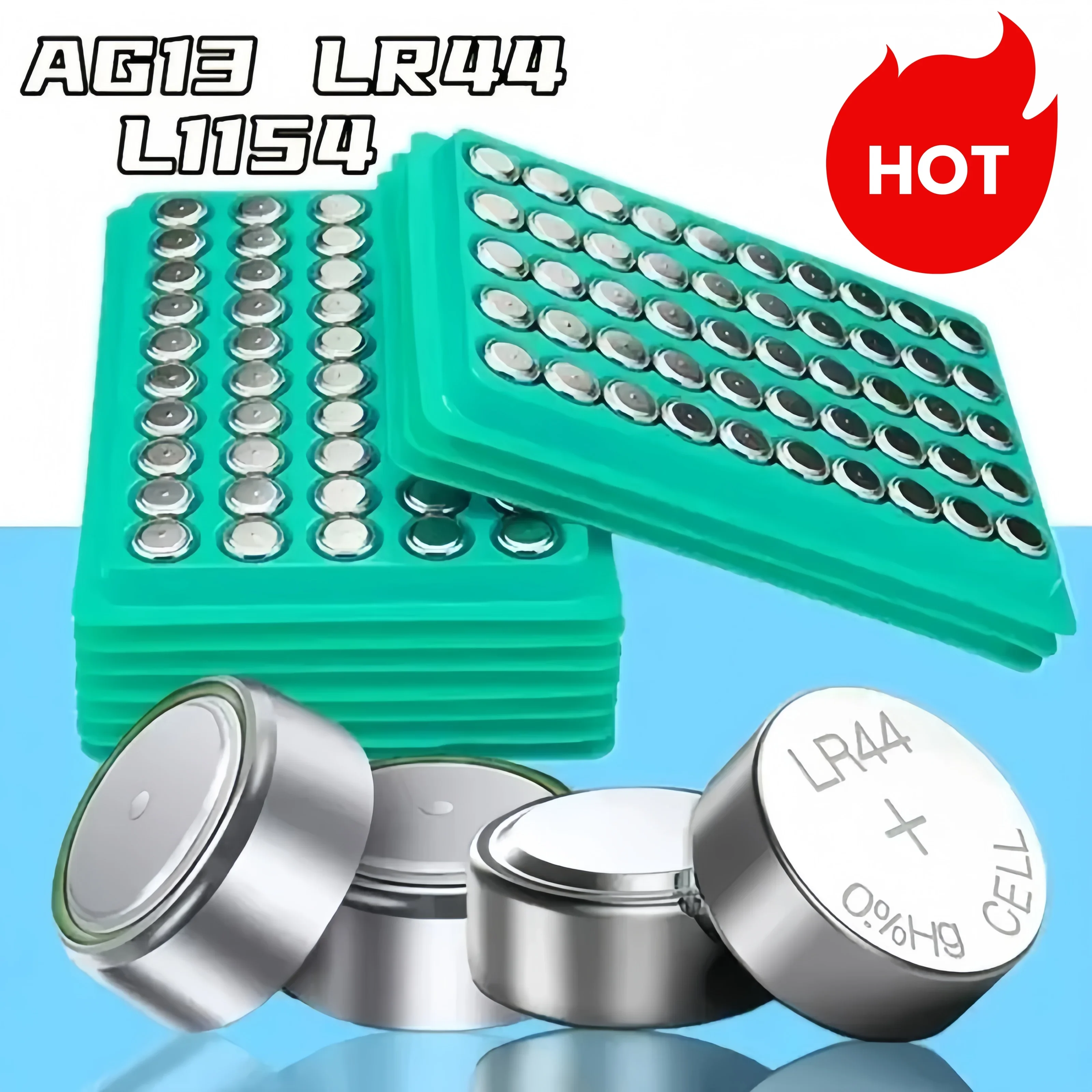 New LR44 AG13 1.5V Alkaline Button Battery 50-500PCS For Watches Toys Small Electronic Devices