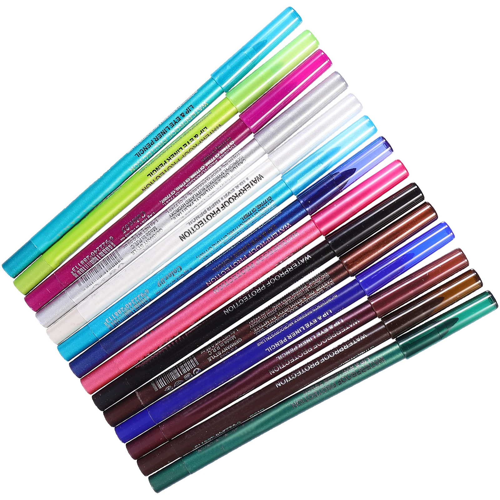 

14 Pcs Eyeliner Rubber Pen Shadow Set Colors Makeup Colored Eyeliners Pencil Pencils