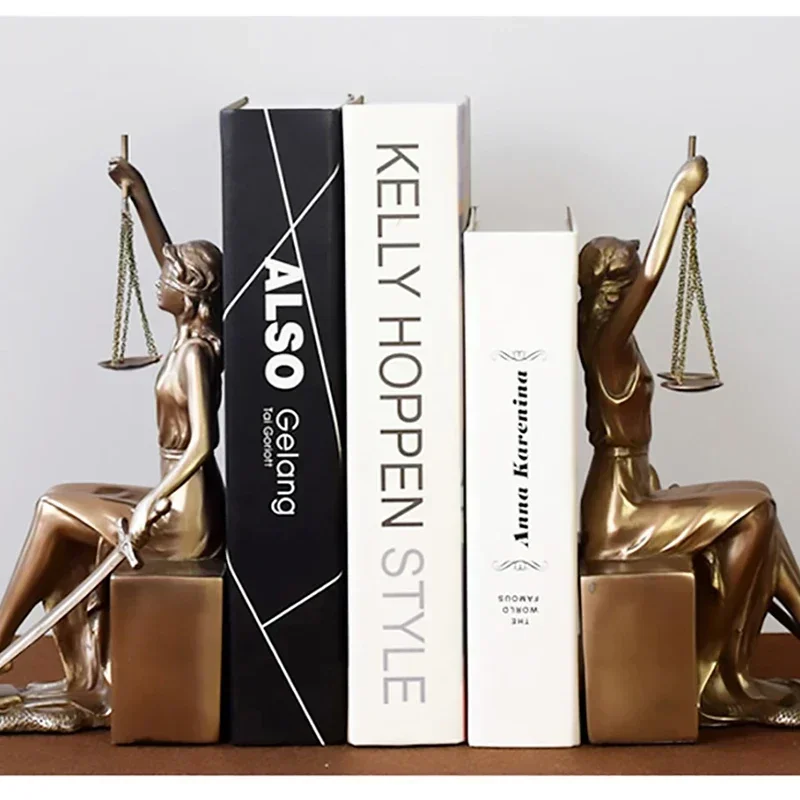 Ancient Greek Goddess Justice Sculpture Law Firm Decoration Resin Statue Bookend Ornaments Home Decoration Accessories Art Gifts