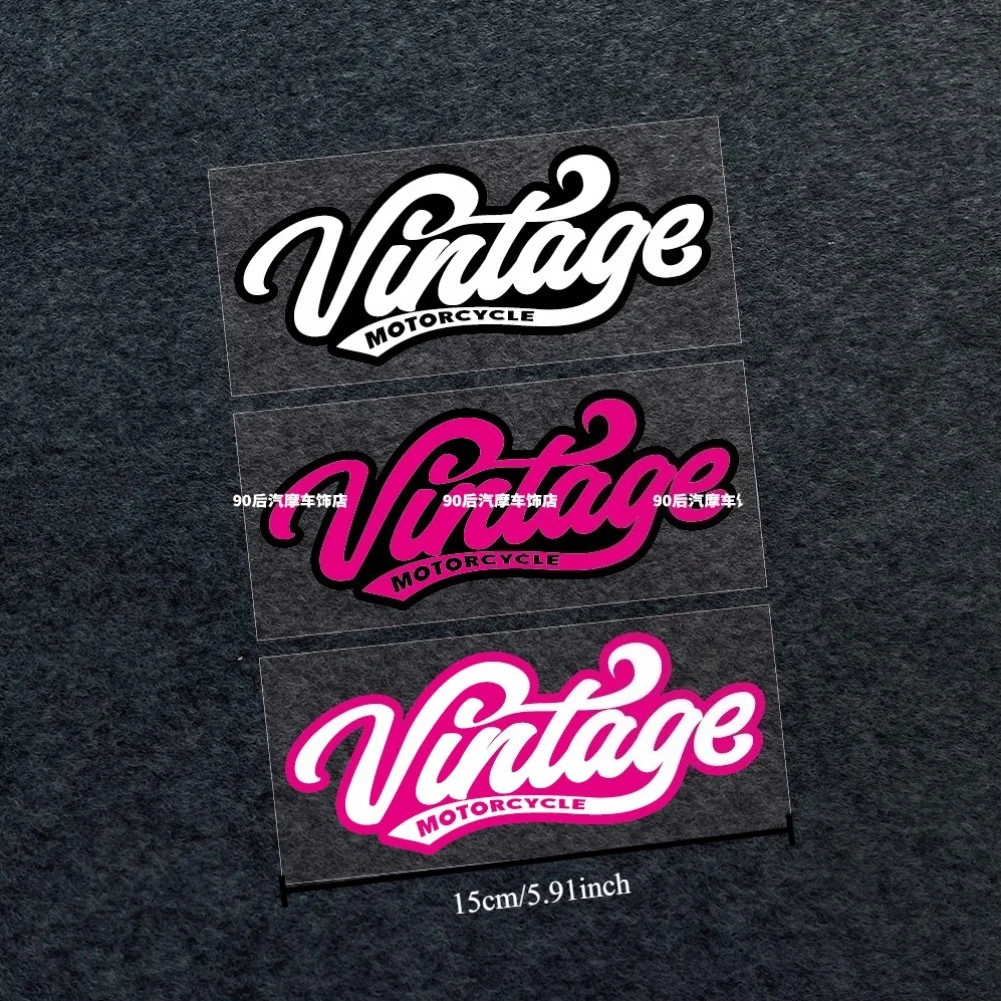 

1 шт. винтажная наклейка на автомобиль с ретро-шрифтом, виниловая наклейка с буквами для декора топливного бака автомобиля