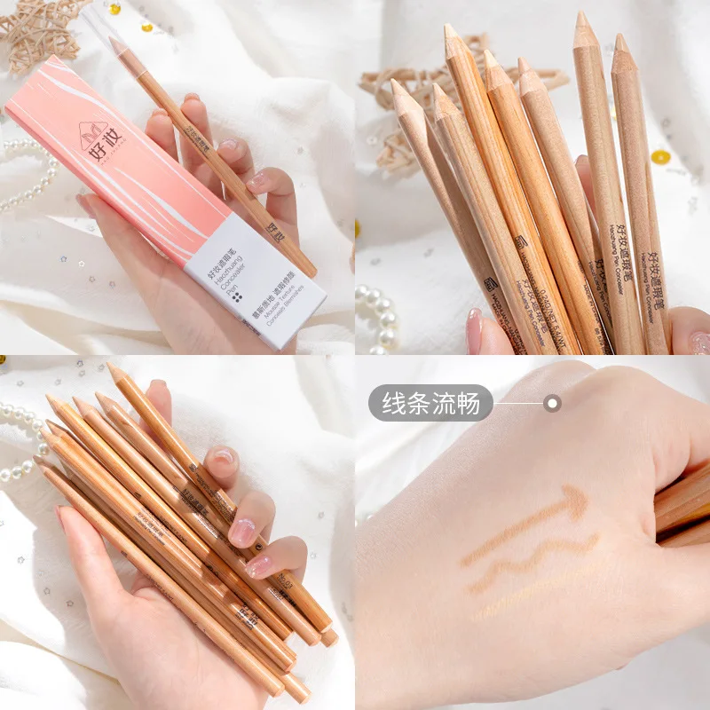 HAOZHUANG Concealer Under the Eyes Bases Face Brand Makeup Correctors Dark Circles Concealer Pen Waterproof Makeup Base 2024