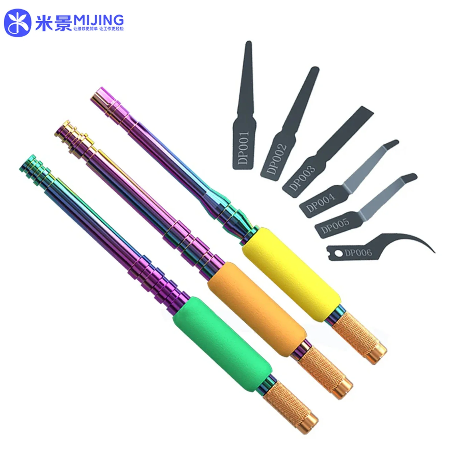 MIJING Phantom manutenzione coltello Set di lame per la manutenzione Set di lame per manico IC rimuovere la colla lama per rilavorazione CPU smontare gli strumenti del coltello
