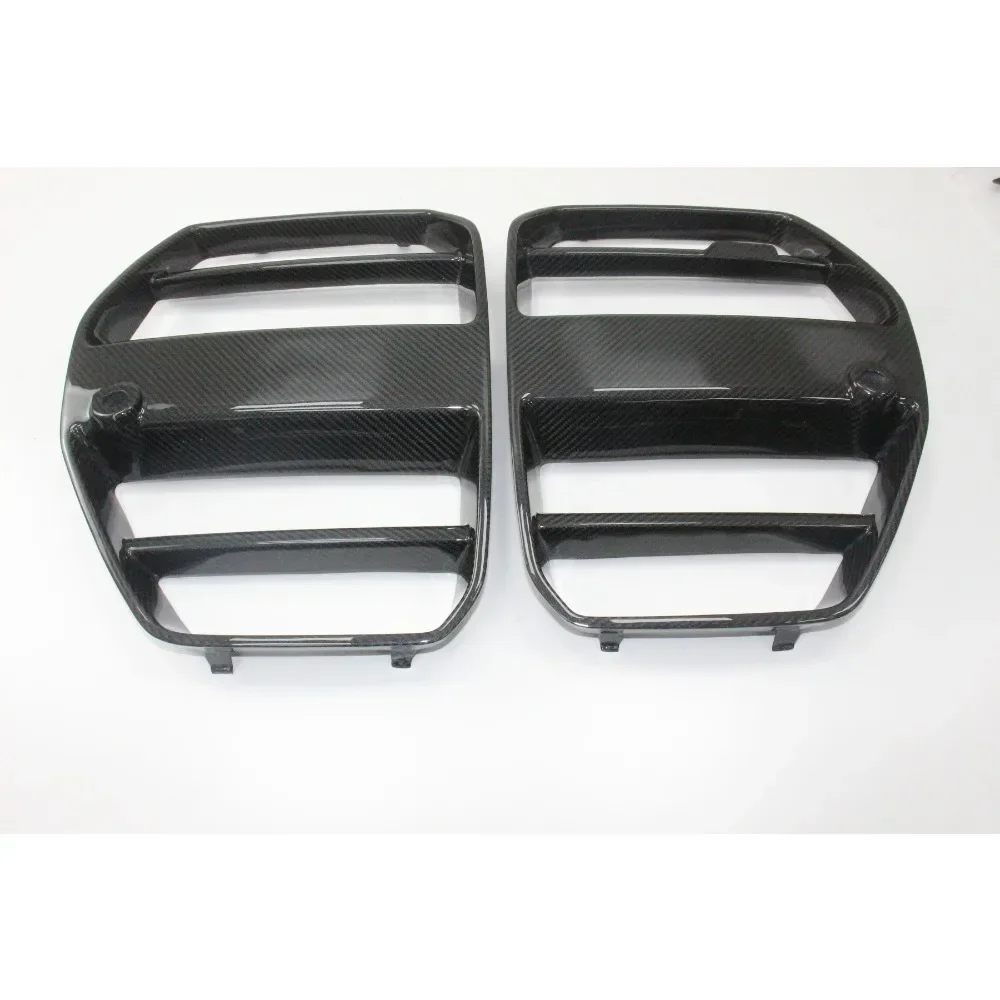 New! For BMW M3 M4 G80 G82 G83 Grille ST Style High Quality Dry Carbon Fiber Car Front Bumper Air Intake Grills Bumper Air Intak