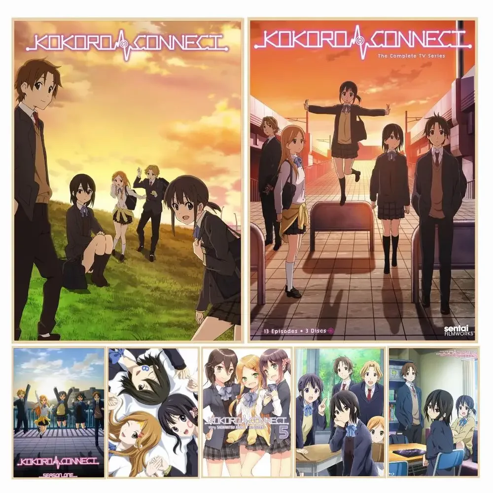 anime K-Kokoro Connect-T Poster Decorative Wall Art Sticker for Cafe Office Bedroom and Living Room