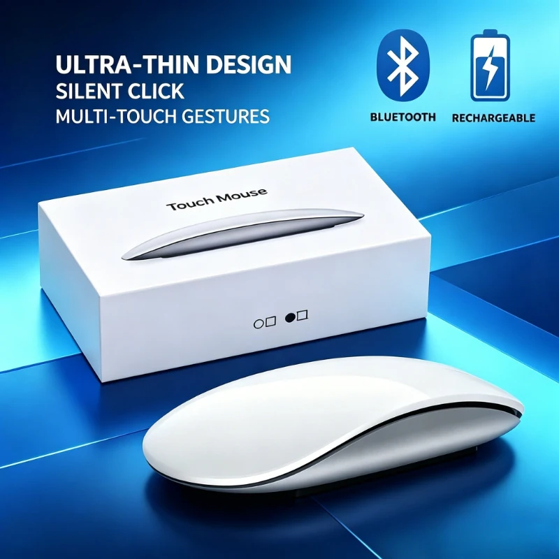 Bluetooth 4.0 Wireless Mouse Rechargeable Silent Multi Arc Touch Mice Ultra-thin Magic Mouse For Laptop Ipad Mac PC Macbook