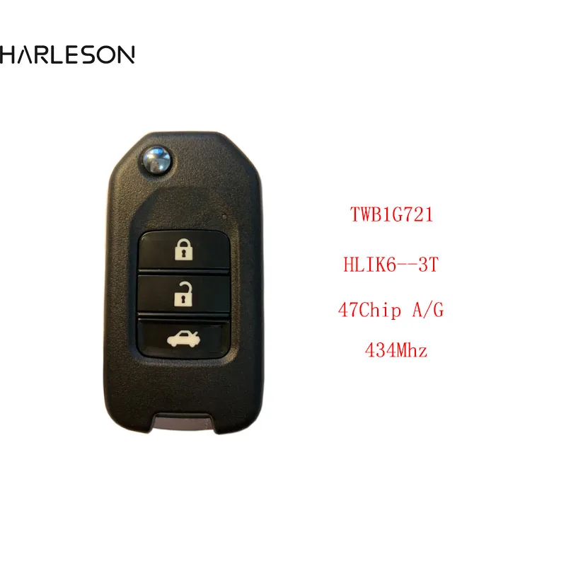 

Original PCB 2/3 Buttons 434Mhz A/G ID47 Chip For Honda Civic Accord City CR-V Jazz XR-V Vezel HR-V FRV Remote Key TWB1G721